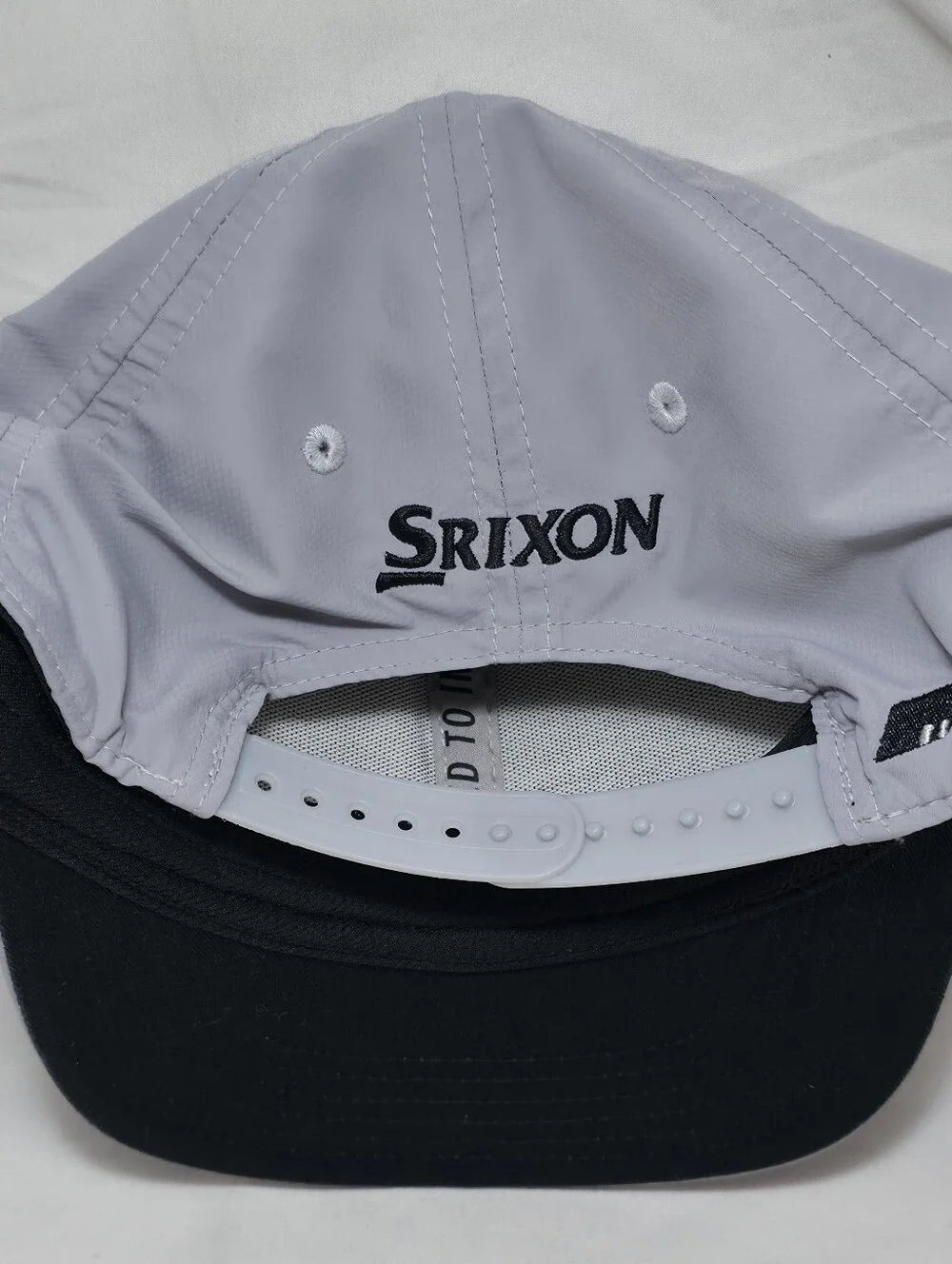 Men's Light Gray Srixon Polyester Snapback Golf Hat
